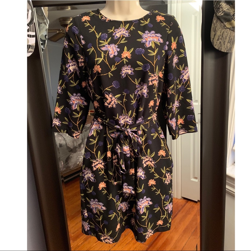 Black Floral Dress by H&M